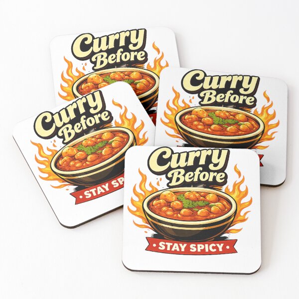 Item preview, Curry Before Stay Spicy Funny Indian Food designed and sold by FEEL GOOD CLUB DESIGNS.