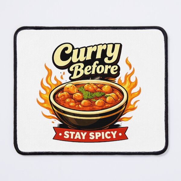 Item preview, Curry Before Stay Spicy Funny Indian Food designed and sold by FEEL GOOD CLUB DESIGNS.