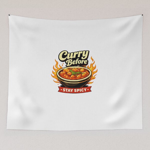 Item preview, Curry Before Stay Spicy Funny Indian Food designed and sold by FEEL GOOD CLUB DESIGNS.