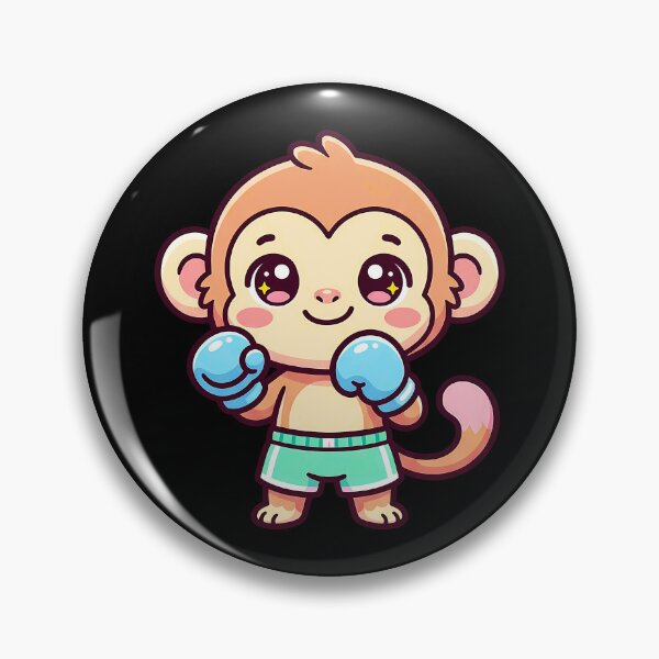 Item preview, Cute Kawaii Boxing Monkey Baby Animal Sport Art designed and sold by sky11PP.
