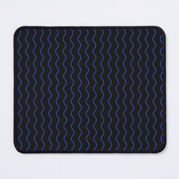 Item preview, Black And Royal Blue Waves Pattern designed and sold by pattern-archive.