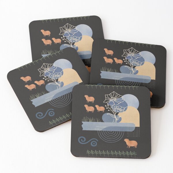 Item preview, Capybara Garden, Minimalist Art designed and sold by SixElements.