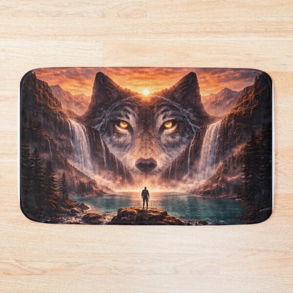 Item preview, Wolf Sunset Optical Illusion  designed and sold by redsharkuk.