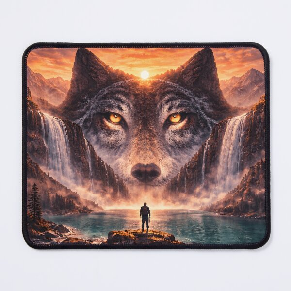 Item preview, Wolf Sunset Optical Illusion  designed and sold by redsharkuk.