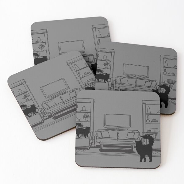 Item preview, 2 Fluffy Cats in a Dark Room  designed and sold by CoolCatsCo.