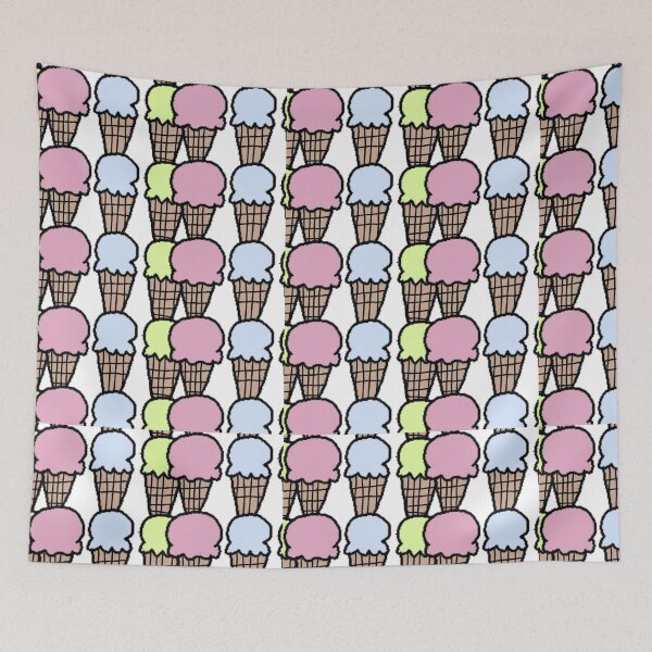 Item preview, Ice Cream Pink Blue Green designed and sold by Rainbowland123.
