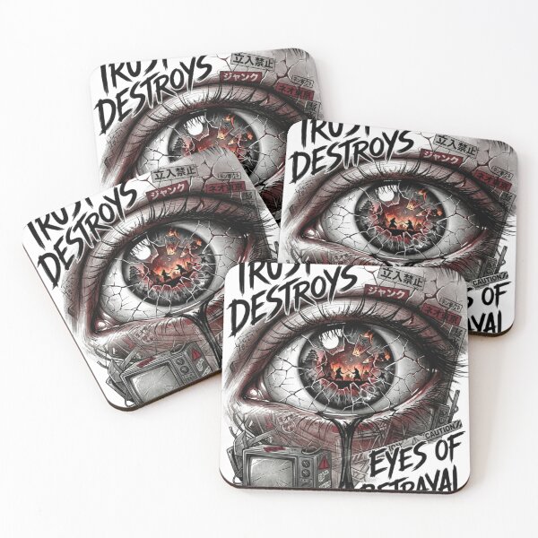 Item preview, Trust Destroys — Eyes of Betrayal | Dark Anime Inspired Streetwear Design designed and sold by AD-NOVA!!!.
