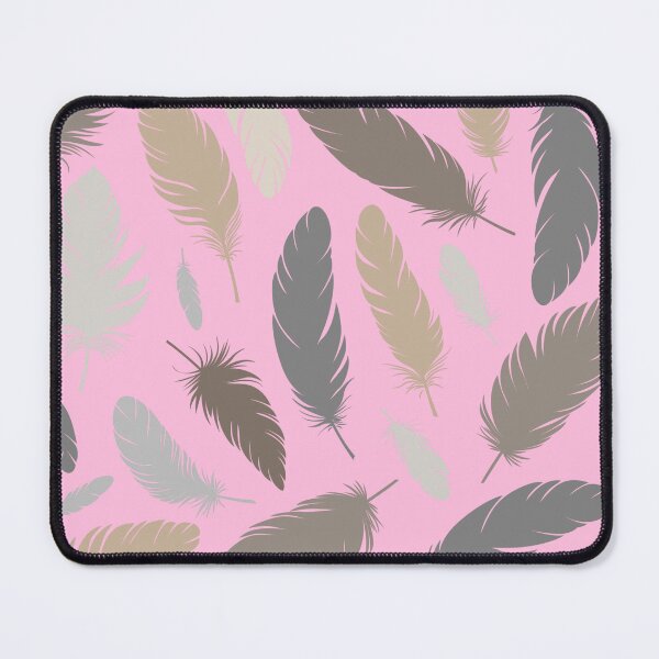 Item preview, Metallic feather shades on pink pattern designed and sold by BritishDelights.