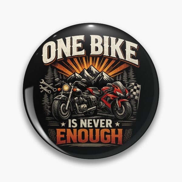 Item preview, One Bike Is Never Enough | Vintage Motorcycle Lover Quote | Biker Culture Graphic Design designed and sold by Ladys-Gents.