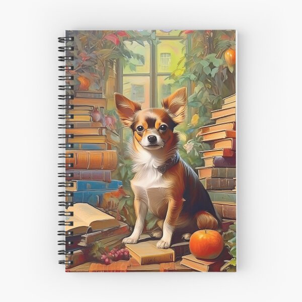 Item preview, Chihuahua Dog Portrait in Romantic Vintage Library Artwork designed and sold by CKWagSwag.