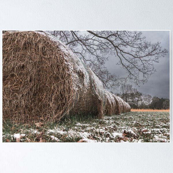 Item preview, Snow On The Hay Bales designed and sold by AlanJayPhotos.