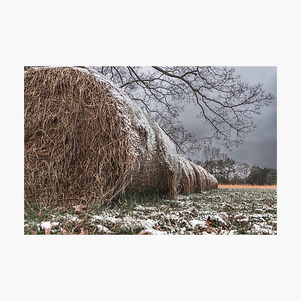 Item preview, Snow On The Hay Bales designed and sold by AlanJayPhotos.
