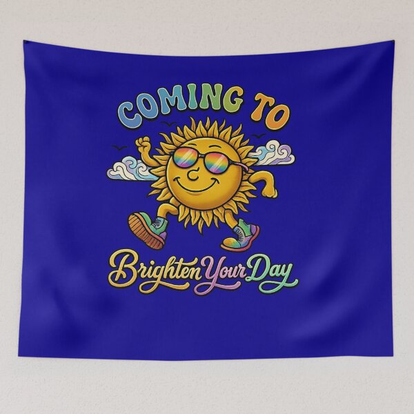 Item preview, Happy Sunshine Cartoon Shirt- Retro Positive Vibes  designed and sold by digitalbob60.