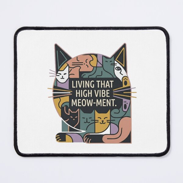 Item preview, Living That High Vibe Meow-ment Cat Art designed and sold by SpiritoftheEast.