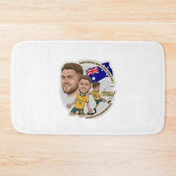 Item preview, Harry Souttar Australia Football Legend Cartoon Illustration designed and sold by Deviantfant.