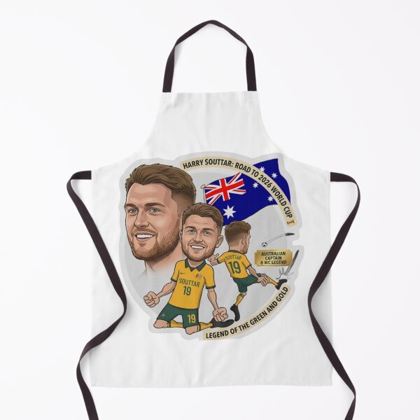 Item preview, Harry Souttar Australia Football Legend Cartoon Illustration designed and sold by Deviantfant.