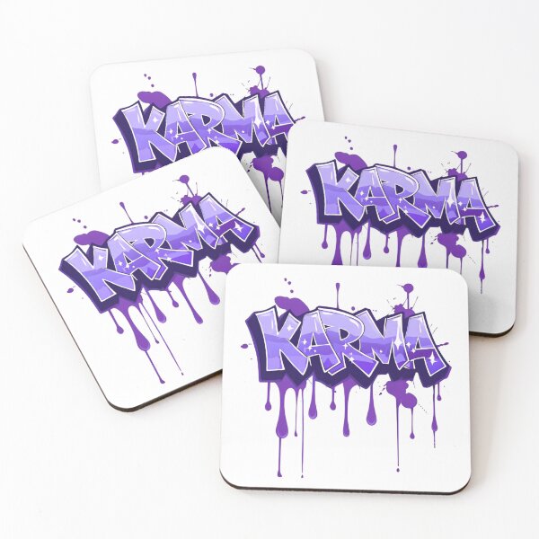 Item preview, Karma Purple Graffiti Dripping Paint Art designed and sold by Ahmed-G-Designs.