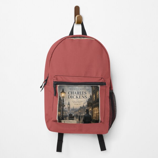 Item preview, Walking with Charles Dickens Victorian London Literary Art Print with Reading List designed and sold by Novel Works Studio.