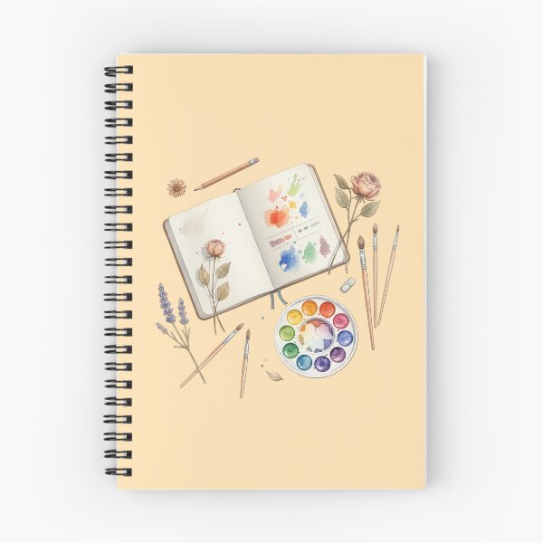 Item preview, Watercolor Artist Sketchbook and Painting Supplies designed and sold by BlurBlurDesign.