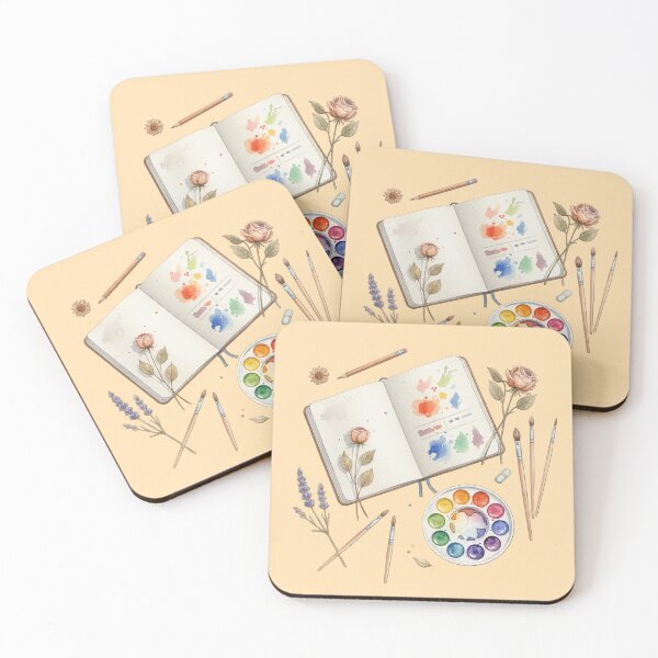 Item preview, Watercolor Artist Sketchbook and Painting Supplies designed and sold by BlurBlurDesign.