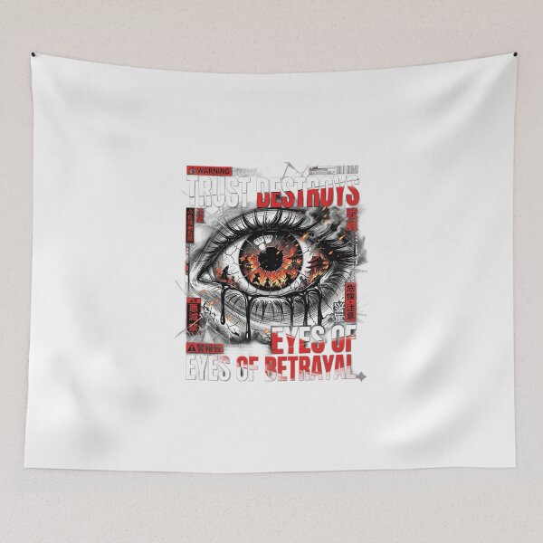 Item preview, Trust Destroys - Dark Cyberpunk Anime Eye of Betrayal designed and sold by AD-NOVA!!!.