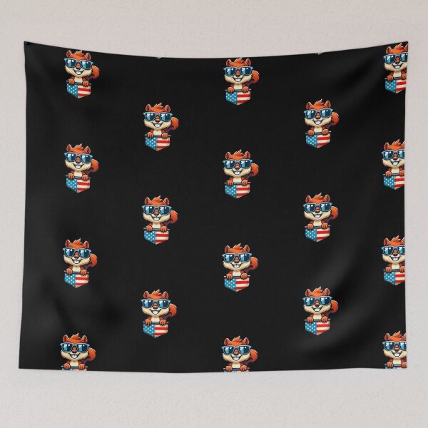 Item preview, Funny Squirrel 4th July USA Flag America Boys Girls Kids designed and sold by rafaeltto.