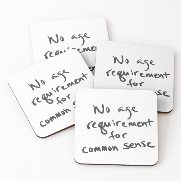 Item preview, No age requirement for common sense designed and sold by abeink.