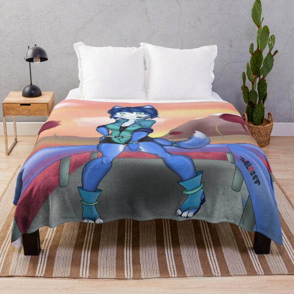 Item preview, Navigator Krystal Blue Furry Video Game Savanna Landscape designed and sold by LapisLupisLOL.