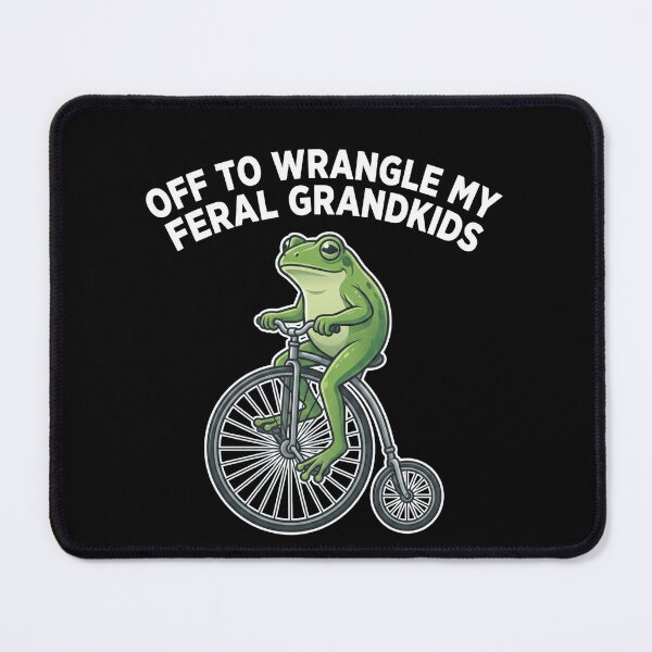 Item preview, Off to Wrangle My Feral Grandkids Frog designed and sold by varioarts.