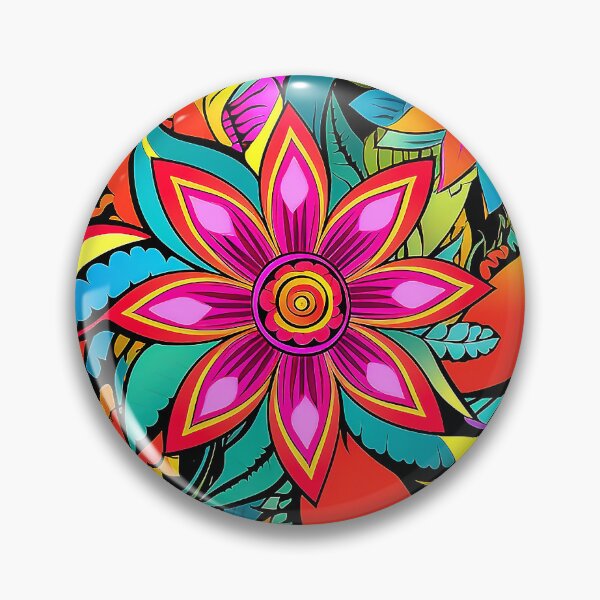 Item preview, Hippie 1960's Groovy Psychedelic Vibrant Flower Designs Art  designed and sold by DEC02.