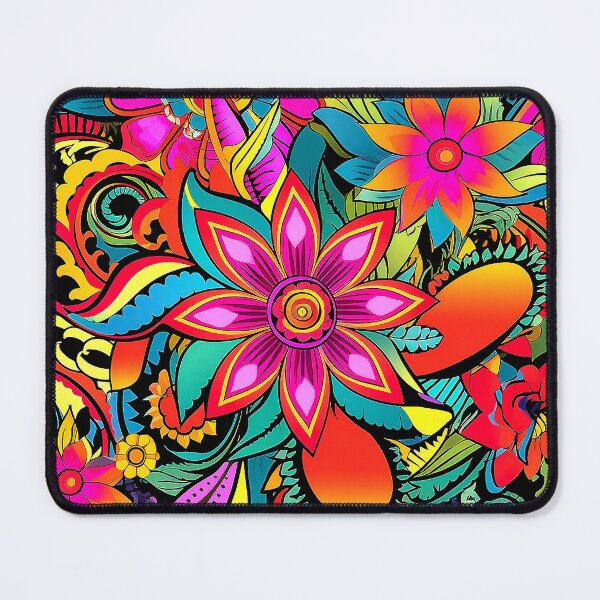 Item preview, Hippie 1960's Groovy Psychedelic Vibrant Flower Designs Art designed and sold by DEC02.