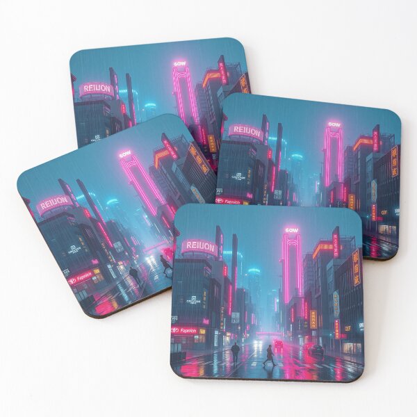 Item preview, Cyberpunk Neon City In Rainy Night designed and sold by IntelliMindDesigns.