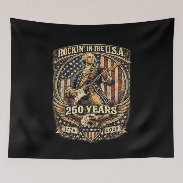 Item preview, Vintage George Washington Playing Guitar 250 Years America designed and sold by Hey Bubble.