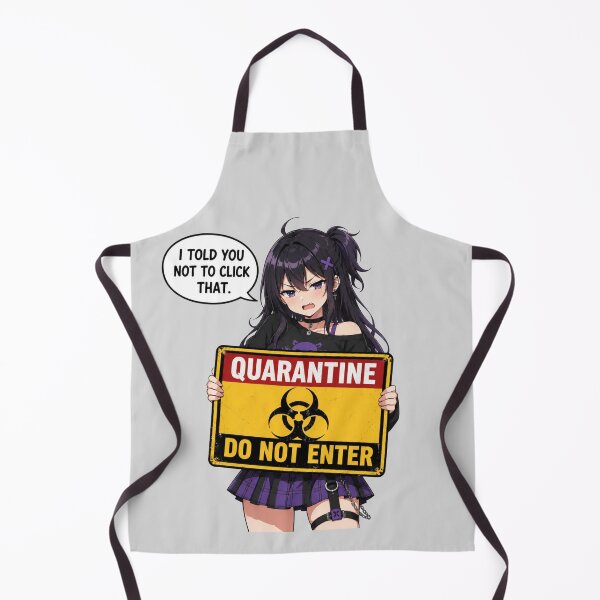 Item preview, Annoyed Anime Quarantine Girl “I Told You Not To Click That” designed and sold by POD DYNASTY | Original Print On Demand T-Shirt Graphics.