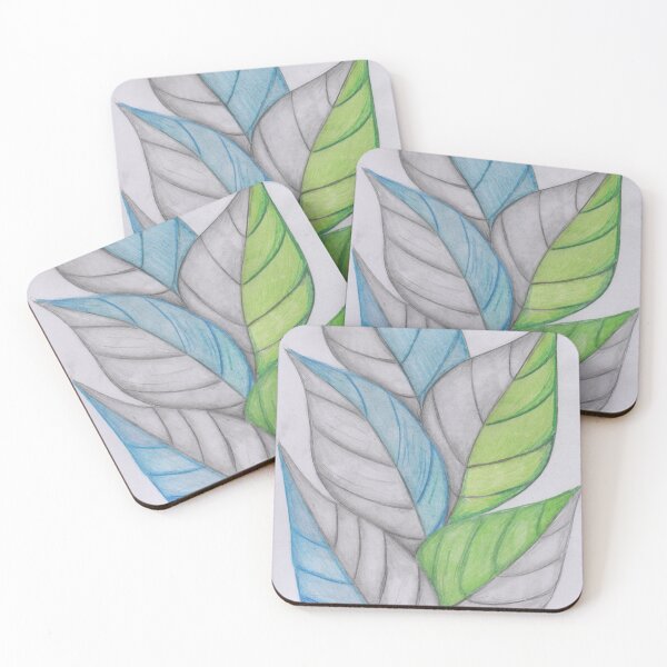 Item preview, Green and blue leaves  designed and sold by Artbysarah23.