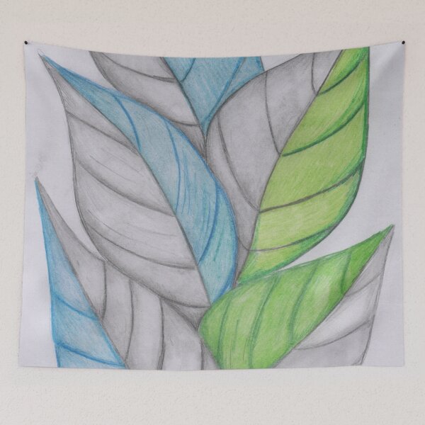 Item preview, Green and blue leaves  designed and sold by Artbysarah23.