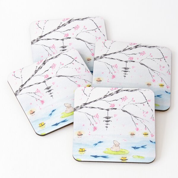 Item preview, Mouse on Lily Pad in Koi Pond  designed and sold by AngelaMarieArt.