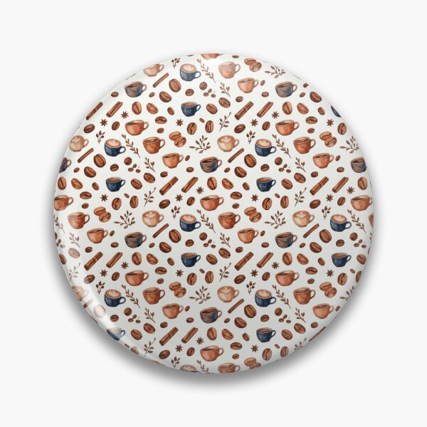 Item preview, Coffee Lover Watercolor Café Seamless Pattern Print designed and sold by Inkworksbyshery.