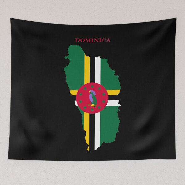 Item preview, Dominica Map Flag Silhouette Caribbean Nature Travel Pride Gift designed and sold by NTGUILTY.
