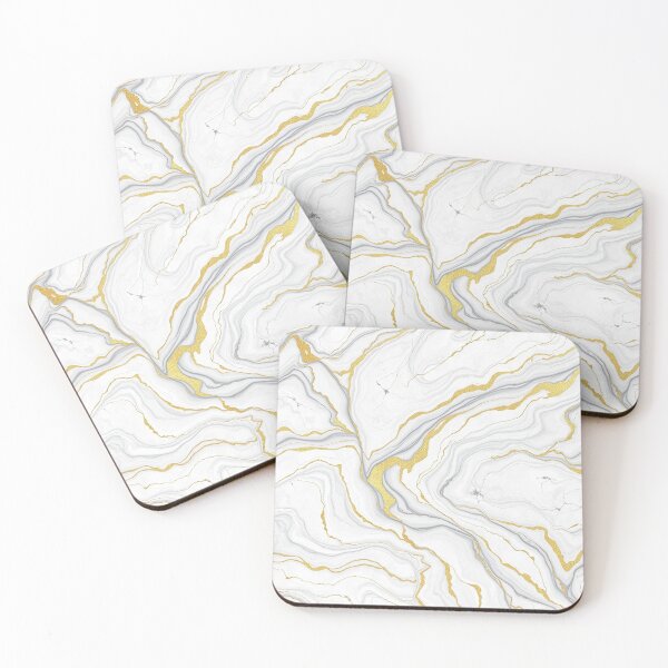 Item preview, Luxury White Marble Texture With Gold Veins designed and sold by IntelliMindDesigns.