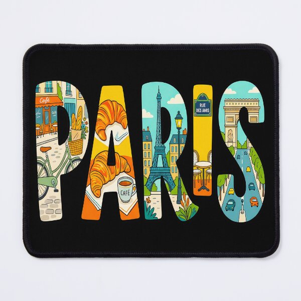 Item preview, Paris France Travel Typography French Cafe Art designed and sold by sky11PP.