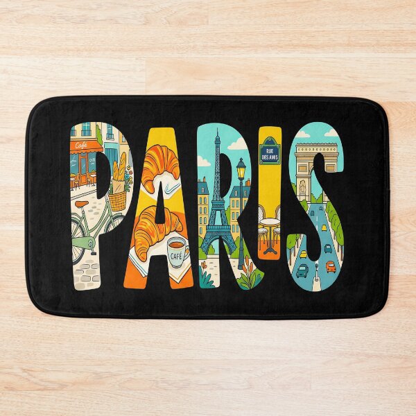 Item preview, Paris France Travel Typography French Cafe Art designed and sold by sky11PP.