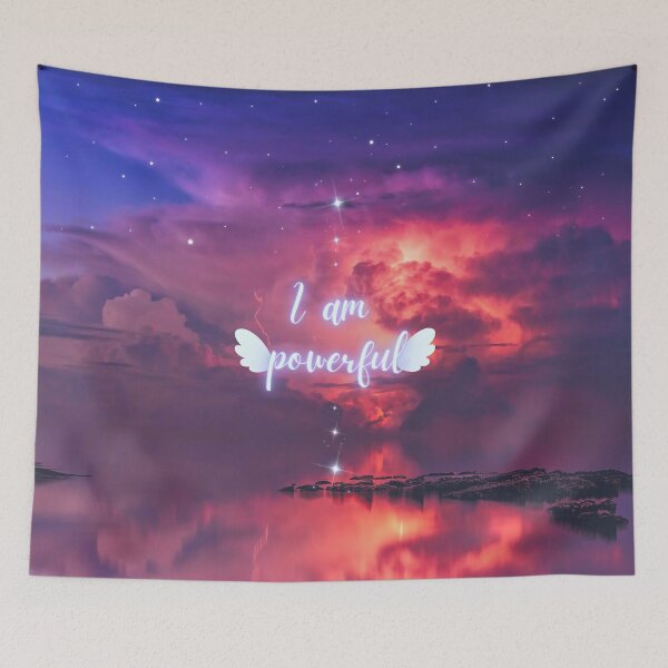 Item preview, I Am Powerful Stormy Clouds Affirmation designed and sold by Vaeliss.