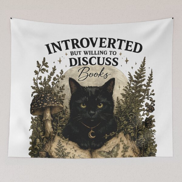 Item preview, Black Cat Dark Academia Book Lover Sticker designed and sold by Lumennyxart.