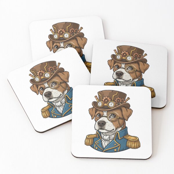Item preview, Steampunk Dog – Victorian Mechanical Canine with Gears and Goggles designed and sold by PunkVerseStudio.