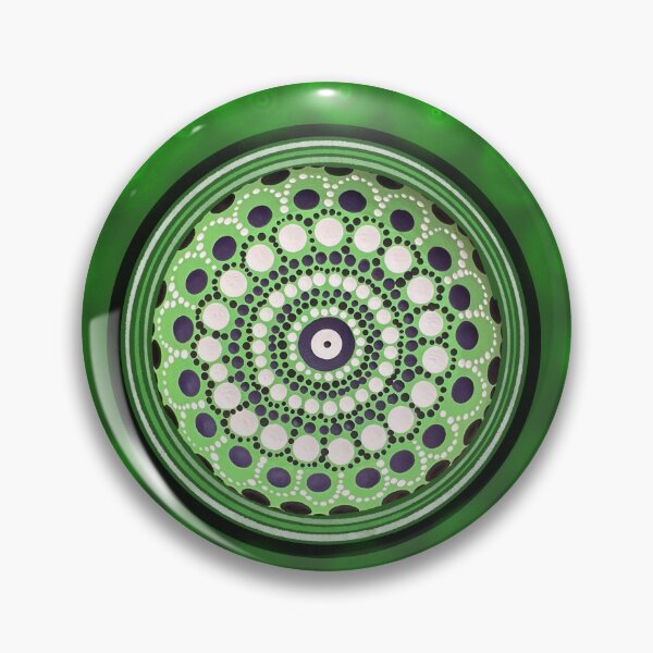 Item preview, Green Mandala with Spikes designed and sold by Moss-Mandalas.