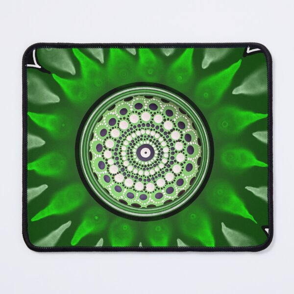 Item preview, Green Mandala with Spikes designed and sold by Moss-Mandalas.