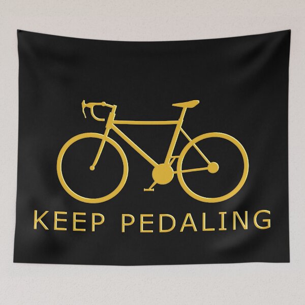 Item preview, keep pedaling, minimalist bicycle lifestyle design for true cycling lovers. good life style designed and sold by rikyfreestyle.
