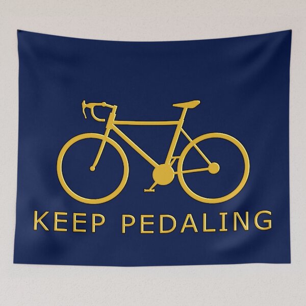 Item preview, keep pedaling, minimalist bicycle lifestyle design for true cycling lovers. good life style designed and sold by rikyfreestyle.