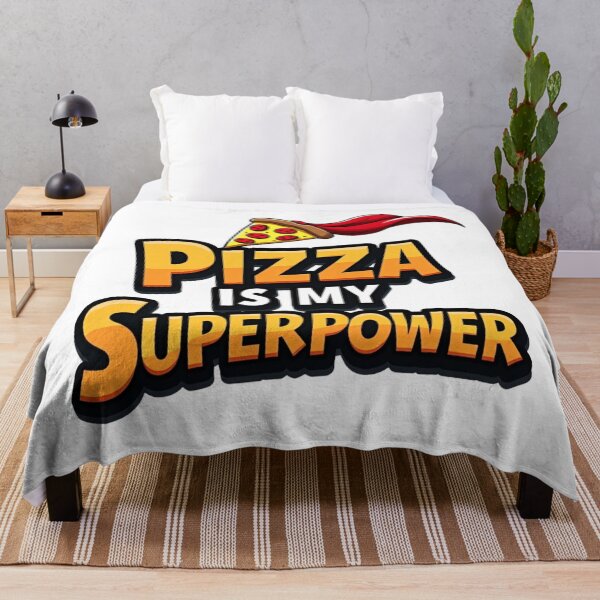 Item preview, Pizza is My Superpower – Superhero pepperoni slice with cape designed and sold by Prints by Mat.